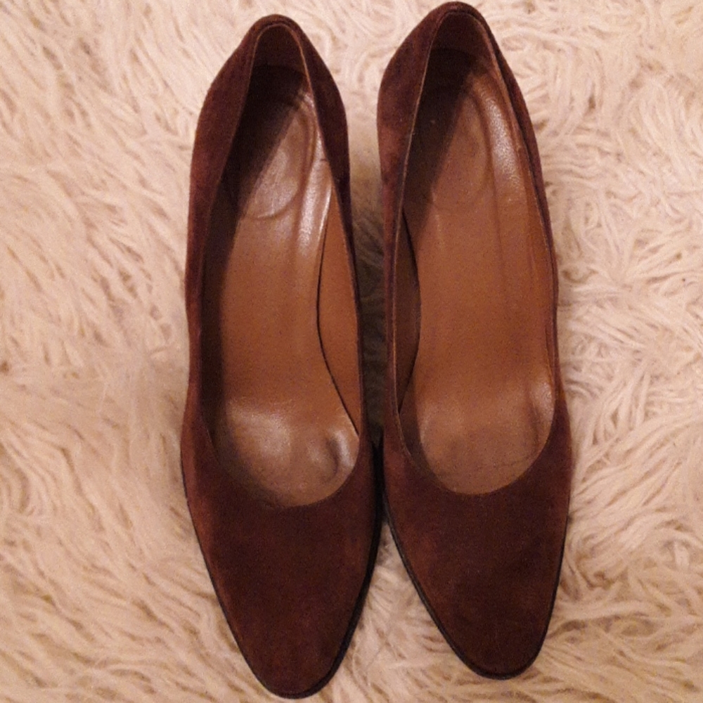 JCREW Brown Suede Wedge Heel Shoes